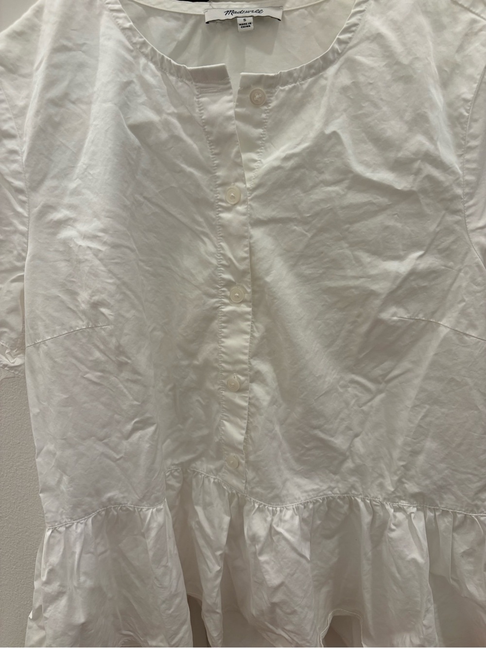 Madewell Studio Ruffle-Hem Top - Picture 6 of 9